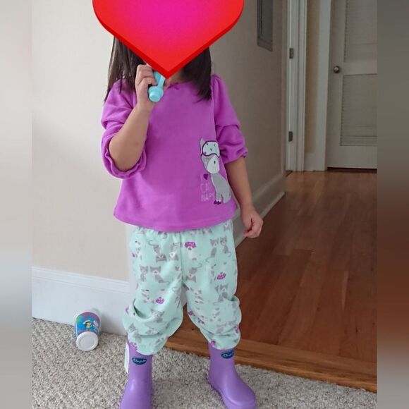 Just one you made by Carter's Purple Fleece Pajama Set Size 18M - Picture 2 of 11